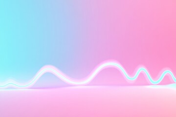 Aufkleber - Abstract Minimalist Currency Trend Lines with Pastel Hues and Surreal Lighting