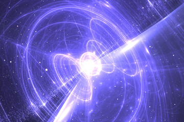 Wall Mural - wormhole or blackhole, funnel-shaped tunnel that can connect one universe with another