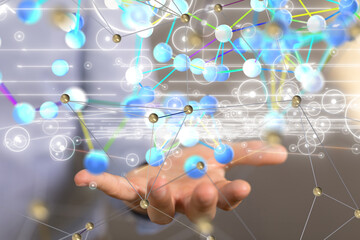 Aufkleber - conference Digital Network and data concept 3d