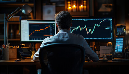 trader watching chart of asset that rallies