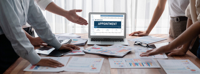 Leinwandbilder - Online applointment booking calendar for brisk regristration on the internet website