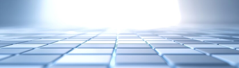 This minimalist tech background showcases a 3D hexagonal grid pattern, enhanced with glowing blue and white accents. Soft shadows create depth, providing a sleek, ultra-HD resolution backdrop 