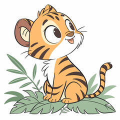 Sticker - baby tiger