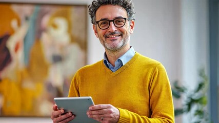 Wall Mural - The Businessman with Tablet