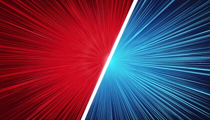 Canvas Print - line motion comic style design vs red blue speed lines screen