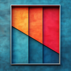 Wall Mural - abstract background red orange blue