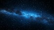 © nazar - Celestial Nightscape: Serene Milky Way Galaxy in Deep Blue Hues