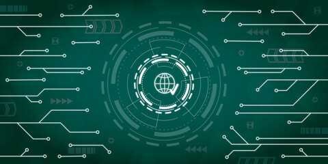 Technology Business Globe Icon Background
