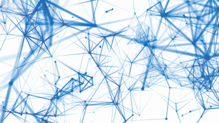 Wall Mural - Colored polygonal space. Connection dots and lines structure. Digital background. Plexus effect. Vector illustration.