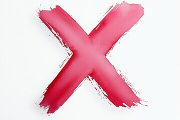 The red X is a symbol of disapproval or rejection