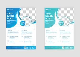 creative modern and simple madical flyer tamplate.