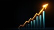 © Kritsadee - Analyzing growth trends in business metrics financial sector infographic dark theme graph perspective data visualization