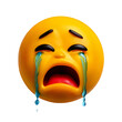 © RAR - crying face emoji isolated on transparent background