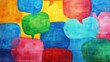 © thenort - Colorful painted speech bubbles background.