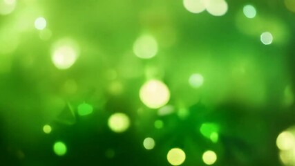 Wall Mural - Christmas luxury abstract green background with blurred glitter lights and sparkles. Festive backdrop with copy space for holiday, birthday, New Year, St Patrick's Day