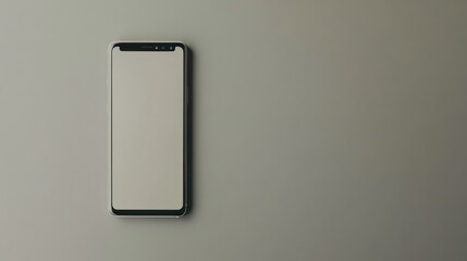 Aufkleber - Modern smartphone with blank screen on gray background.