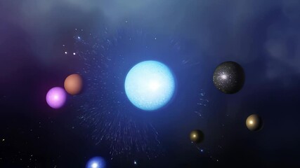 Wall Mural - cosmic planets and stars in deep space