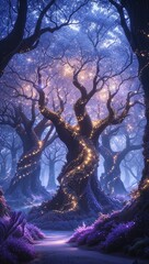 Wall Mural - A bewitching forest