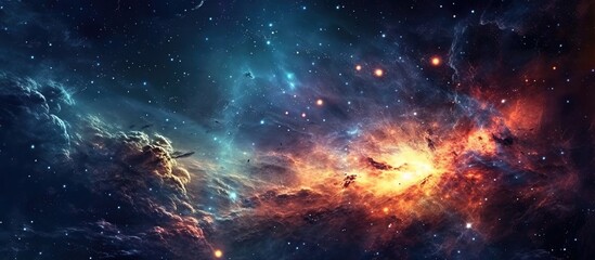 planets, stars and galaxies in outer space showing the beauty of space exploration.