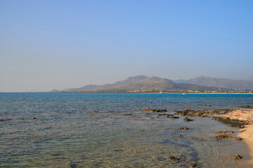 Wall Mural - view of the sea from the beach in Elafonisos