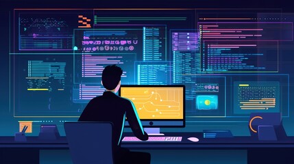 Coding software developer work