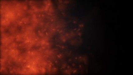 Wall Mural - Fire dust and particles Loop Background