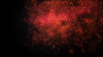 Wall Mural - Red Lava Fire dust and particles Loop Background