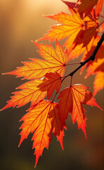 Poster - autumn maple leaves, autumn, leaf, fall, leaves, maple, red, nature, tree, season, orange, foliage, branch, yellow, plant, color, forest, bright, seasonal, green, colorful, closeup, beauty, october, s