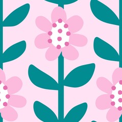 Wall Mural - Eastern eggs seamless flower pattern for wrapping paper and fabrics and linens and kids clothes print and spring kitchen textiles