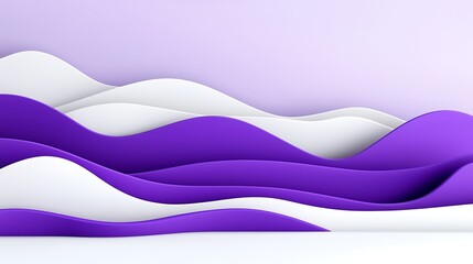 Wall Mural - Abstract Purple and White Wave Background