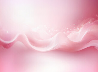 Wall Mural - soft, flowing pink waves create a dreamy, ethereal background. shimmering particles add a subtle spa