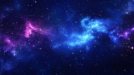 a cosmic gradient background with starry effects.featuring deep blues and purples with twinkling sta