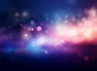 Wall Mural - abstract image of out-of-focus lights, creating a dreamy, colorful bokeh effect. shades of blue, pin