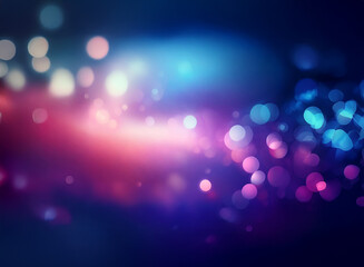 Wall Mural - abstract image of swirling, colorful bokeh lights. predominantly blue, pink, and purple hues create 