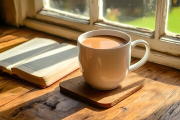 Poster - Warm Coffee by the Window: A Peaceful Morning