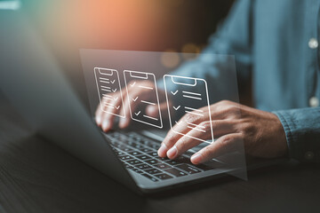 Poster - Paperless productivity: Manage tasks and priorities with ease using technology.