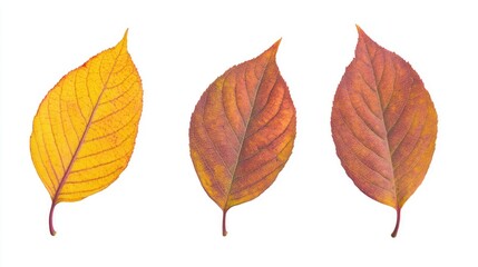 Canvas Print - Three Autumn Leaves