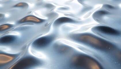 Leinwandbilder - A glamorous metal texture background featuring a smooth, chromed liquid metal surface, reflecting light with a sleek and polished finish