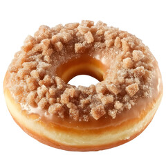 brown sugar crumble donut glazed sweet treat isolated