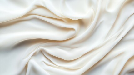 Poster - gentle folds and waves of a soft white texture evoke calmness and elegance, suitable for backgrounds