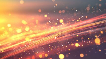 Wall Mural - dynamic movement of colorful fiber optic light strands creates a mesmerizing display of swirling col