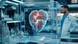 © andyaziz6 - Scientists Analyze 3D Holographic Brain Model with Advanced Technology in Futuristic Lab
