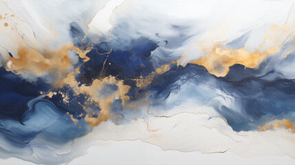 Poster -  Marble effect background. Fluid art texture. Backdrop with abstract mixing paint effect. Mixed paints for interior poster.