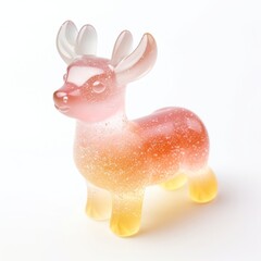 Wall Mural - 3d jelly glitter deer figurine animal mammal.