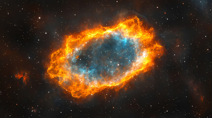 Wall Mural - colorful nebula cloud in a vibrant galaxy starry night cosmos showcasing the universe astronomy them