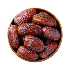 Wall Mural - Date palm fruit (MedJool) in bowl, Top view