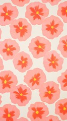 Sticker - Big jumbo pink hibicus flowers pattern backgrounds wallpaper.