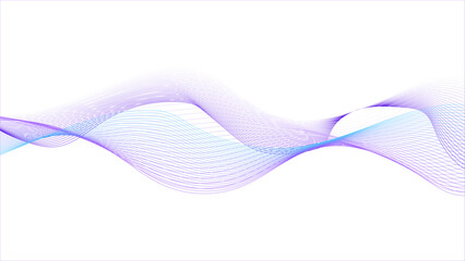 Wall Mural - abstract blue wave line vector background design element isolated on a white background, blue wave s