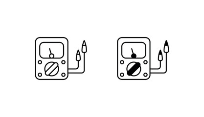 Tester icon design with white background stock illustration