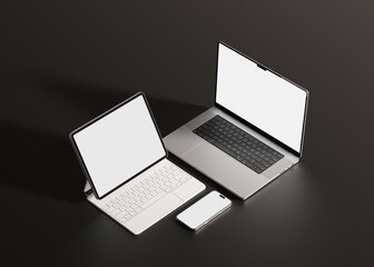 Responsive Web Design and website Mockup, Devices Mock up, Smartphone desktop tablet laptop template Mockup